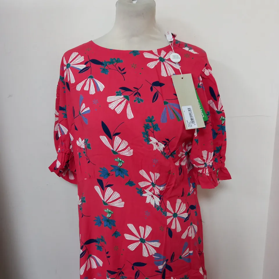 FINERY JAYLEN DRESS IN RED FLORAL DESIGN SIZE 14