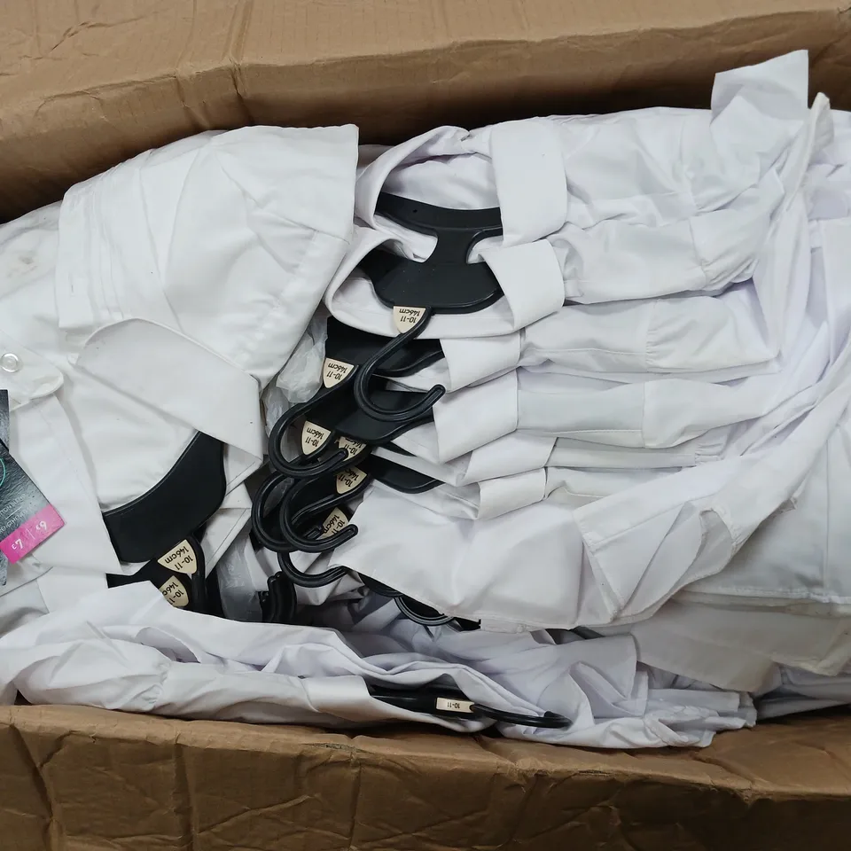 APPROXIMATELY 60 F&F KIDS EASY IRON SHIRTS IN WHITE (SIZE 10-11) - COLLECTION ONLY