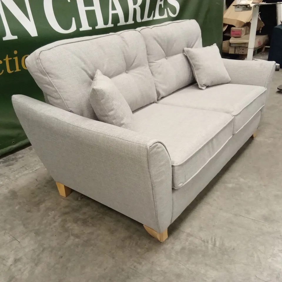HALSTOW 2 SEATER FABRIC SOFA - SILVER RRP £729