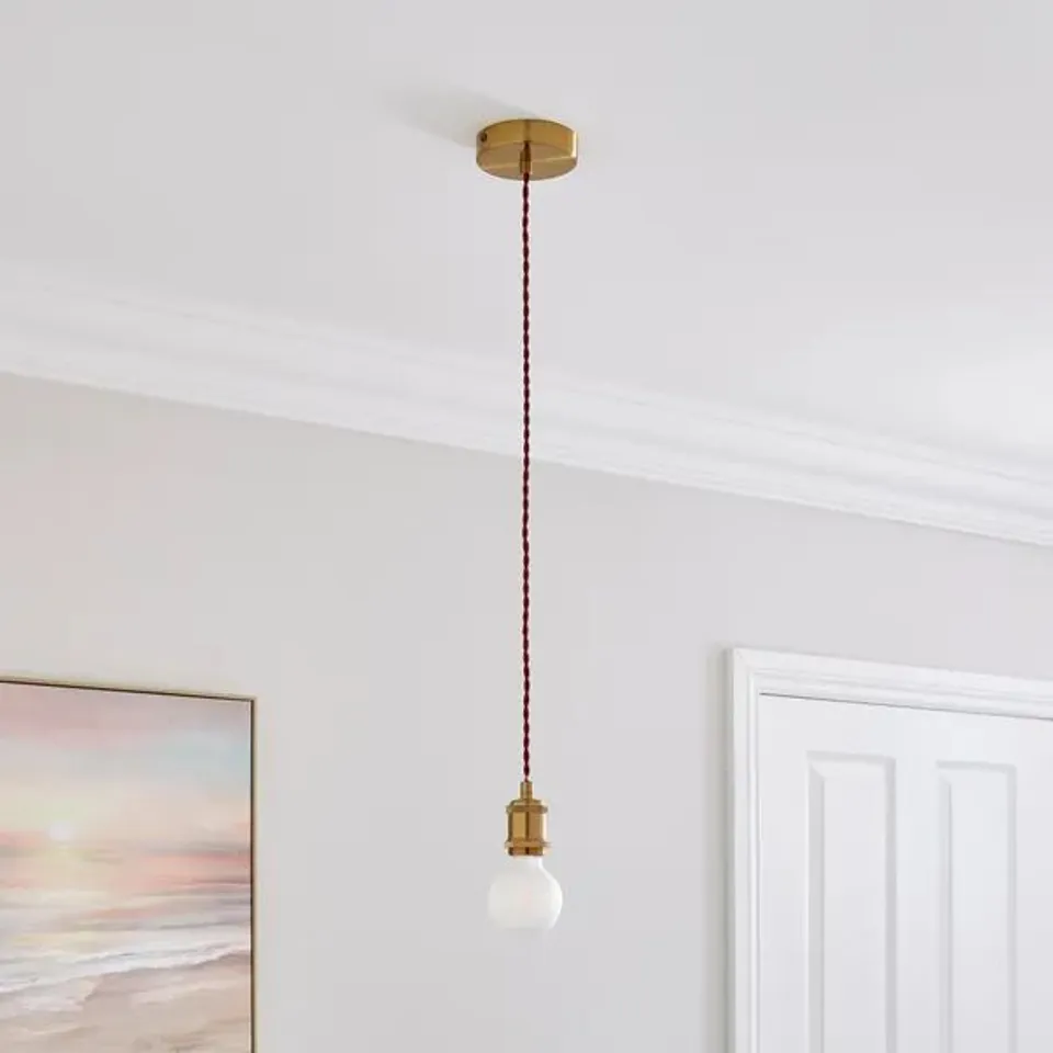 BOXED CHARLIE INDUSTRIAL ADJUSTABLE PENDANT FLEX CEILING LIGHT CABLE