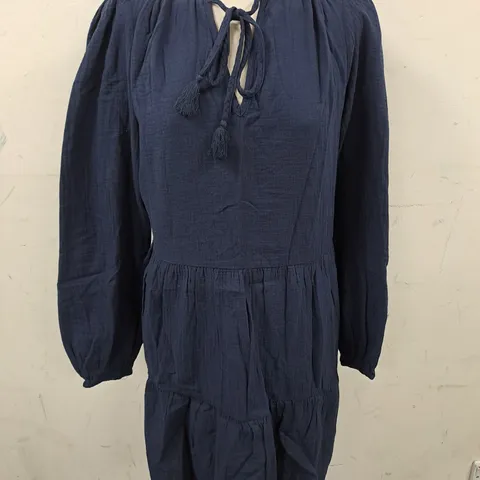 BODEN NAVY LONG SLEEVE DRESS - UK 12R