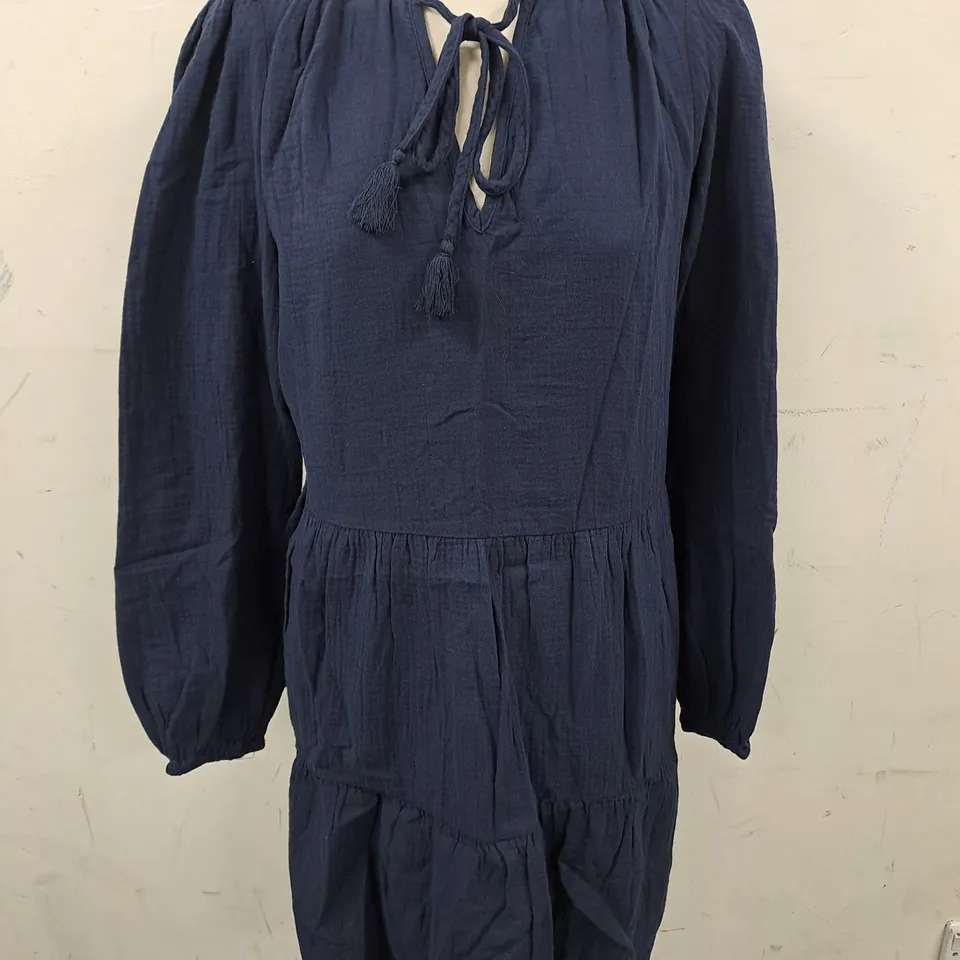 BODEN NAVY LONG SLEEVE DRESS - UK 12R