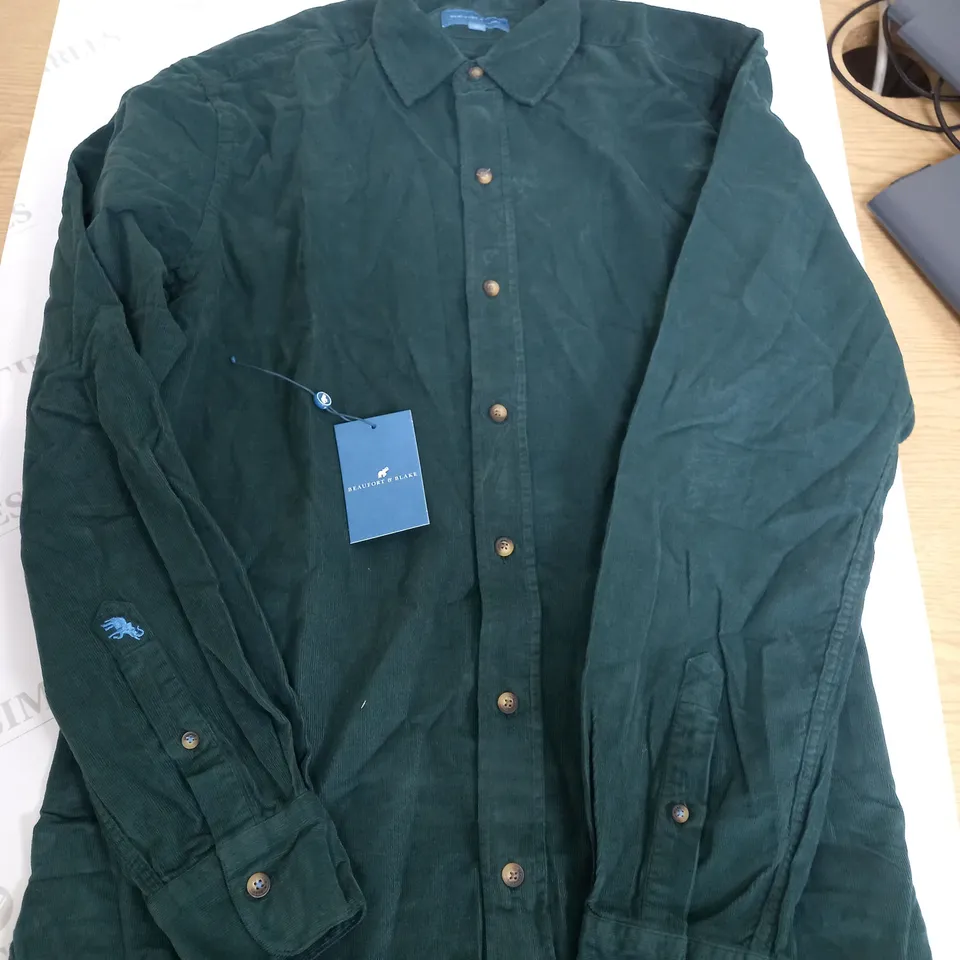 BEAUFORT & BLAKE - WYCK DARK KHAKI CORD SHIRT - M