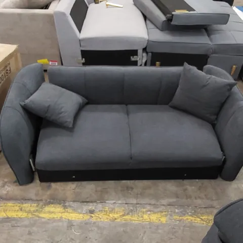 DESIGNER FABRIC UPHOLSTERED 2 SEATER SOFA
