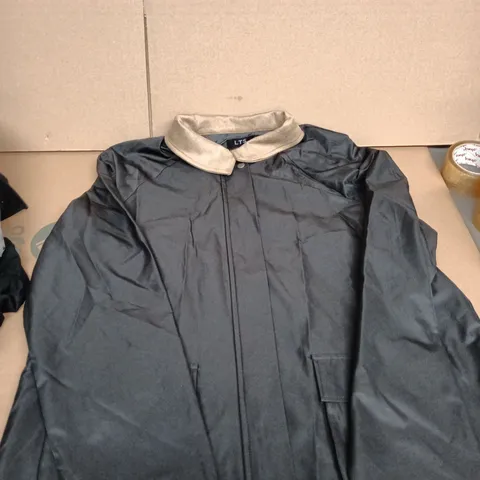 LTS BLACK JACKET WITH TAN COLLAR