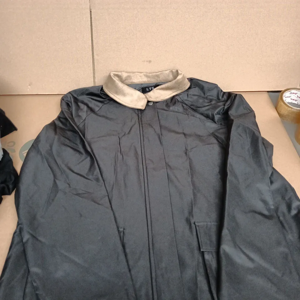 LTS BLACK JACKET WITH TAN COLLAR