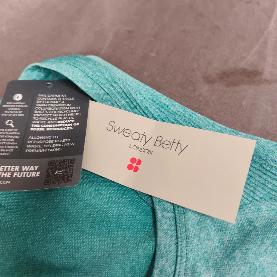 SWEATY BETTY LONDON TURQUOISE SLEEVELESS TANK – UK 12 (EU 40, US 8)