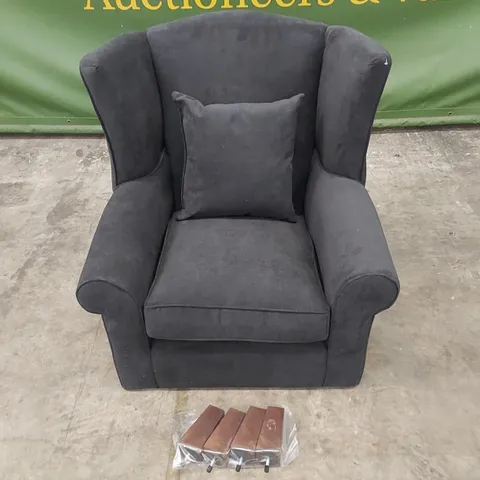 QUALITY DESIGNER FABRIC UPHOLSTERED ARMCHAIR