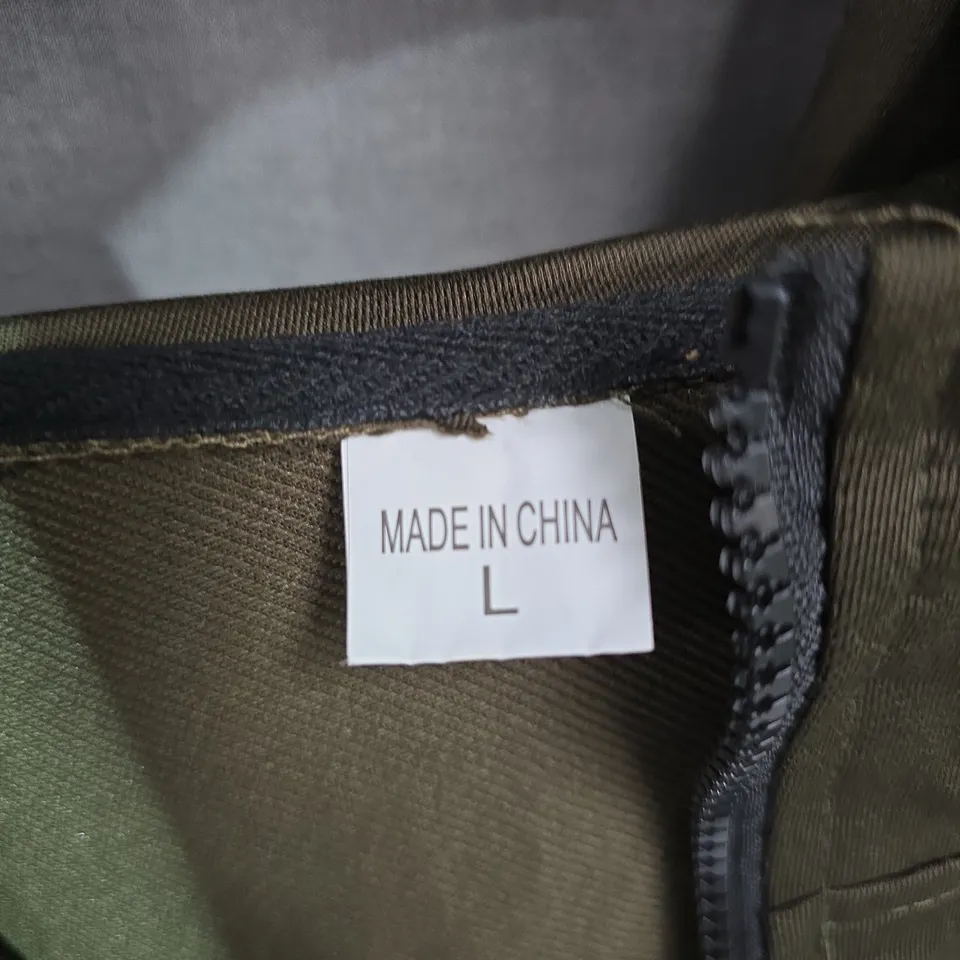 NIKE OLIVE GREEN ZIP-FRONT JACKET, UK SIZE L