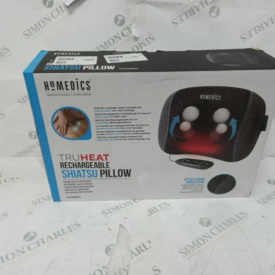 BOXED HOMEDICS TRUHEAT RECHARGEABLE SHIATSU PILLOW