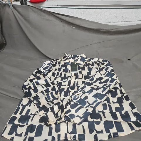 HOBBS VELMA SHIRT BLUE CREAM UK 10 WITH TAGS