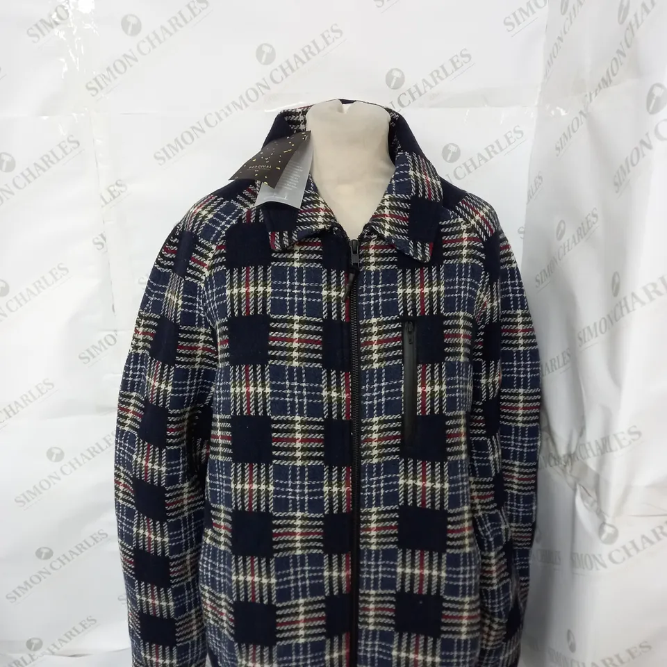 PERCIVAL ANDERSON RAGLAN CHECK JACKET SIZE M
