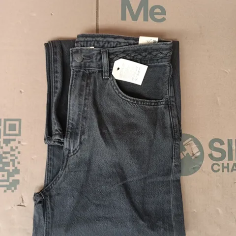 LEVI'S RIBCAGE WIDE LEG JEANS IN BLACK SIZE 29/30