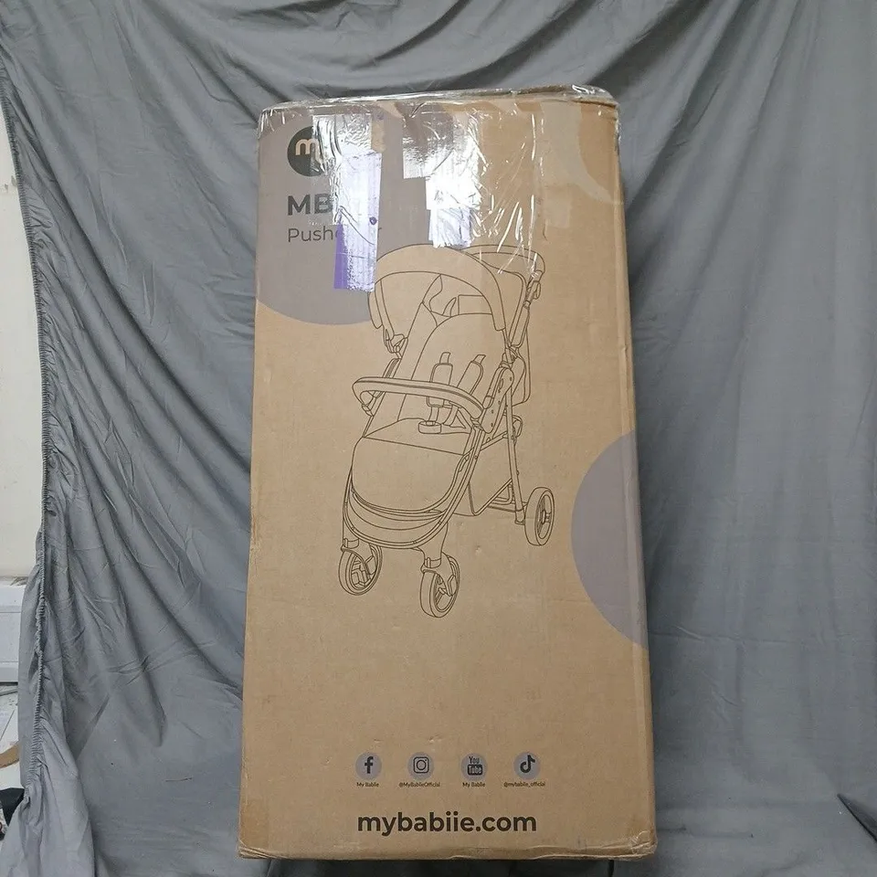 MY BABIIE MB30 PUSHCHAIR (BLACK / GREY) - COLLECTION ONLY