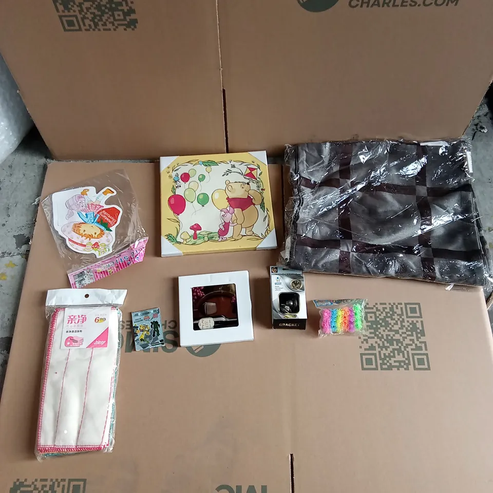 PALLET OF APPROXIMATELY 10 BOXES OF ASSORTED ITEMS TO INCLUDE MIXED TOYS, WINNIE THE POOH PICTURE ECT