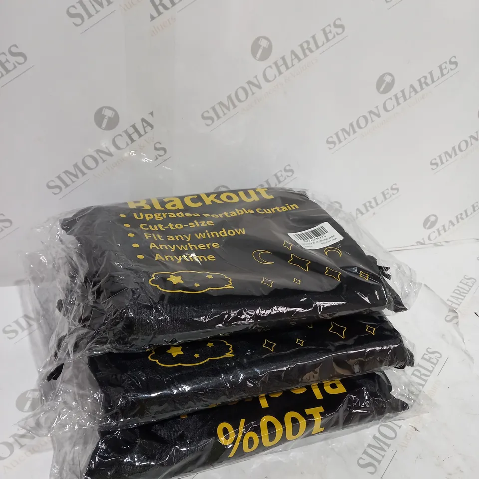 3 X PACKAGED BLACKOUT PORTABLE CURTAIN 