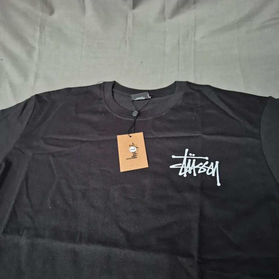 STUSSY LOGO CASUAL TEE SIZE L 