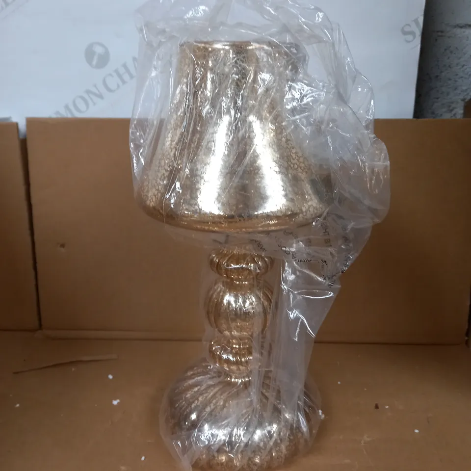 HOME REFLECTIONS PRE-LIT LED MERCURY GLASS LAMP GOLD