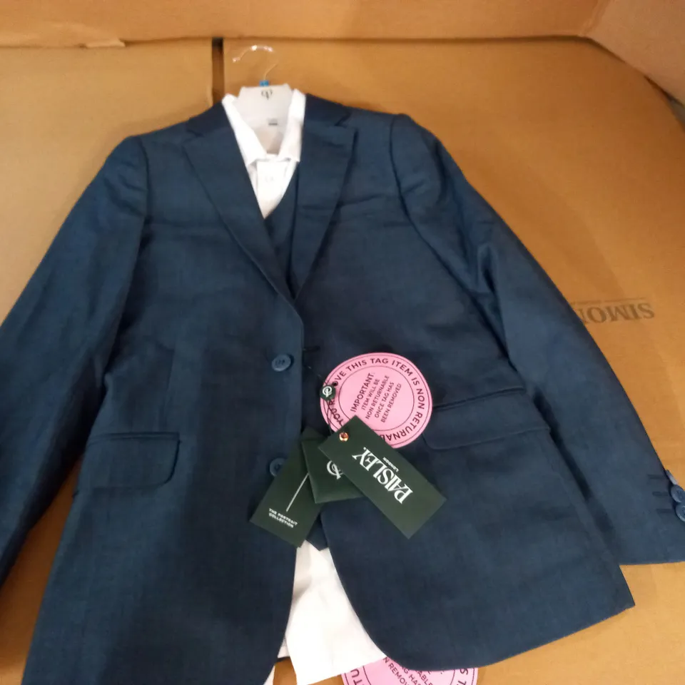 PAISLEY MESH BLUE KIDS 4-PIECE SUIT - UK 12