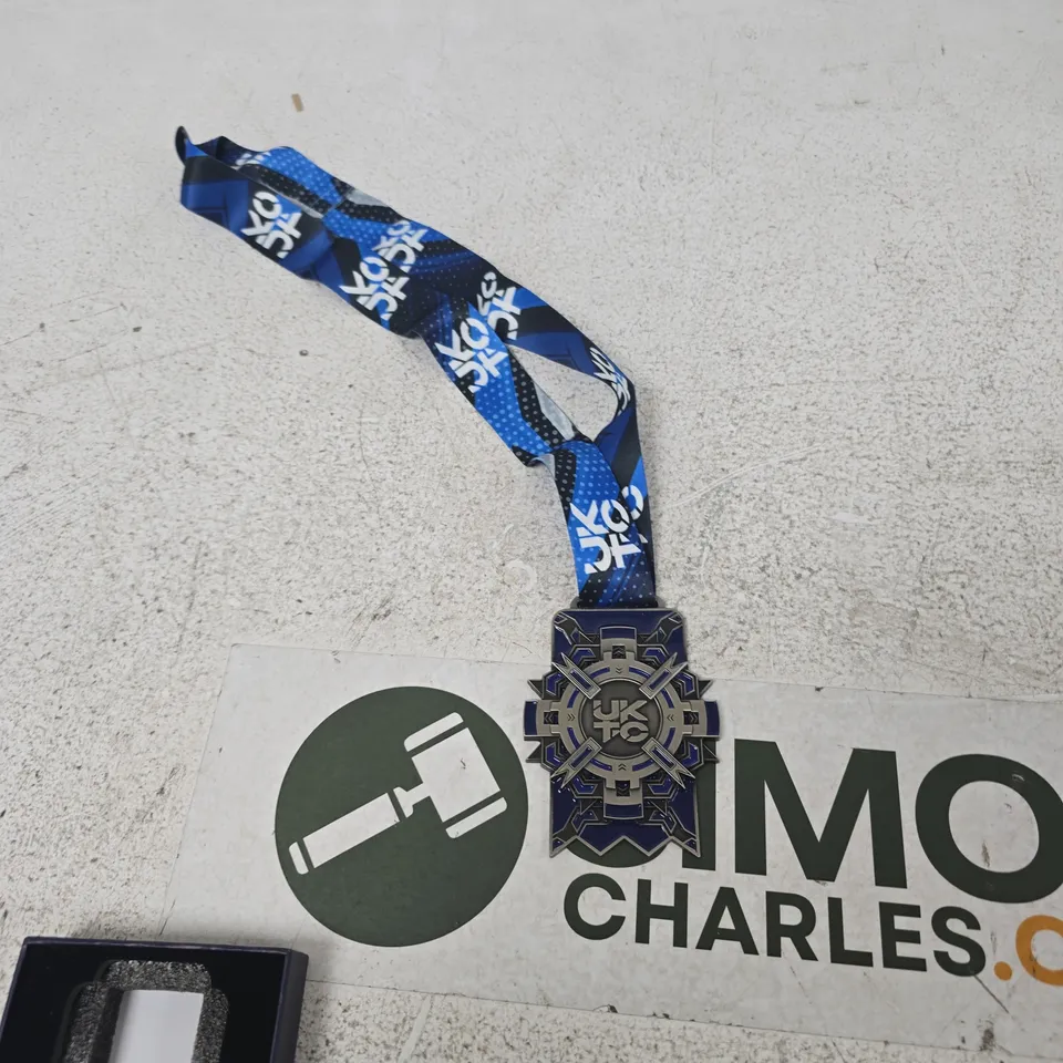 SPORTS MEDAL WITH BLUE LANYARD IN PRESENTATION BOX UKTC