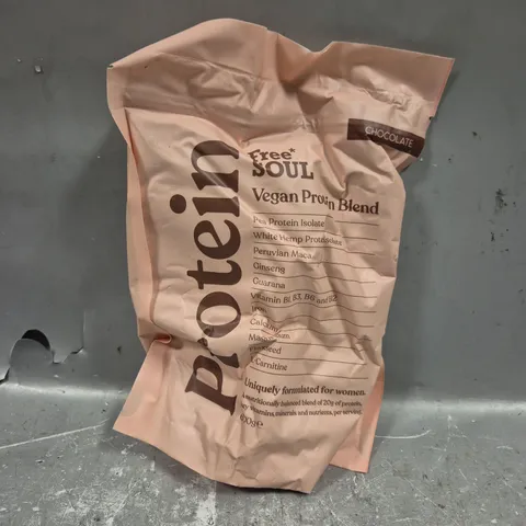 FREE* SOUL VEGAN PROTEIN BLEND - CHOCOLATE - 600G