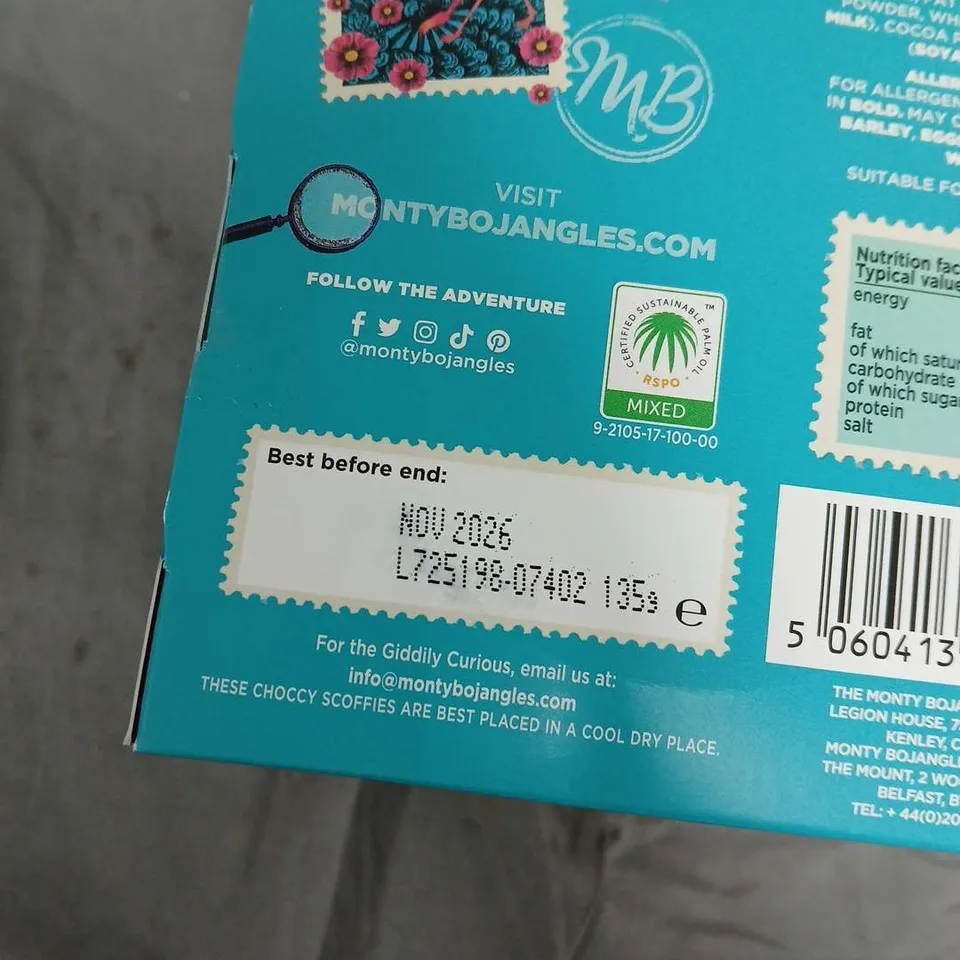 BOXED MONTY BOJANGLES CHOCCY SCOFFY LUXURY TIN WITH COCOA DUSTED TRUFFLES