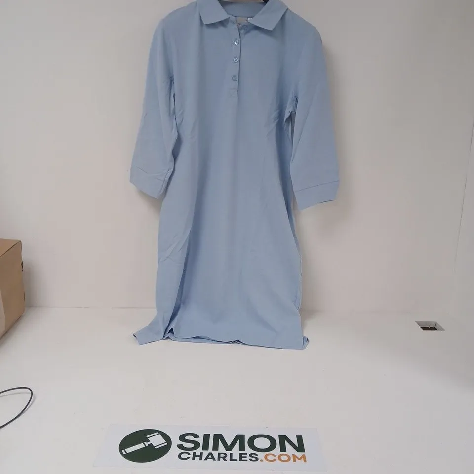 HEINE WOMEN’S LIGHT BLUE SHIRT DRESS – UK 14 – POLO COLLAR
