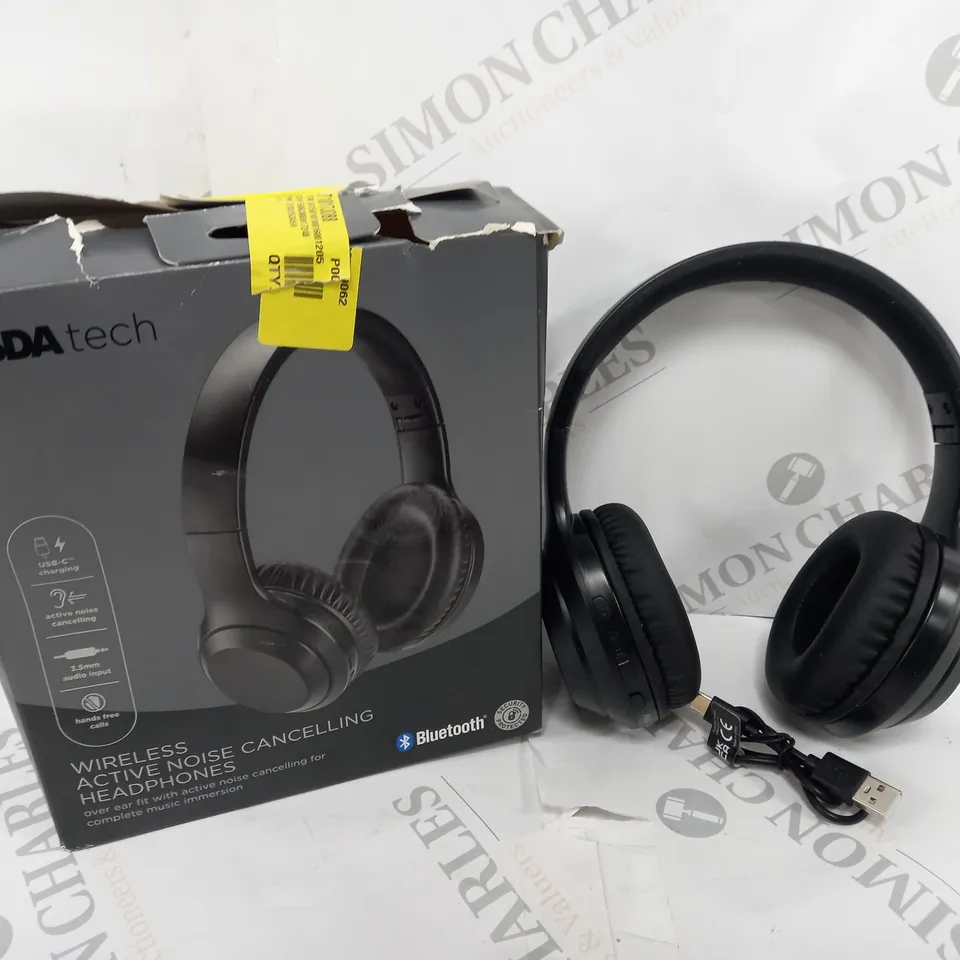 BOXED WIRELESS NOISE CANCELLING HEADPHONES - BLACK