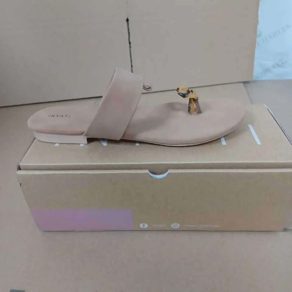 INYATI - LEANDRA THONG STYLE SANDAL IN TOASTED NUT - 6