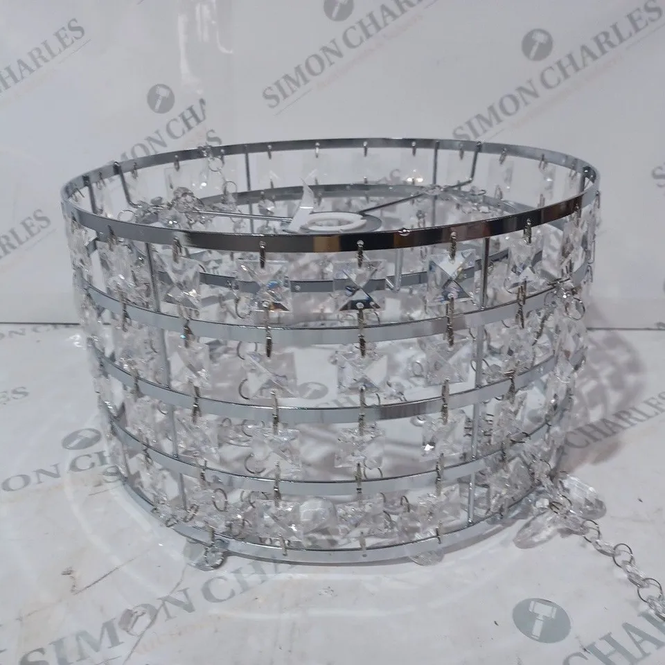 BOXED GIGGI GG-LI011 CHROME & DIAMANTE ACRYLIC LIGHT SHADE