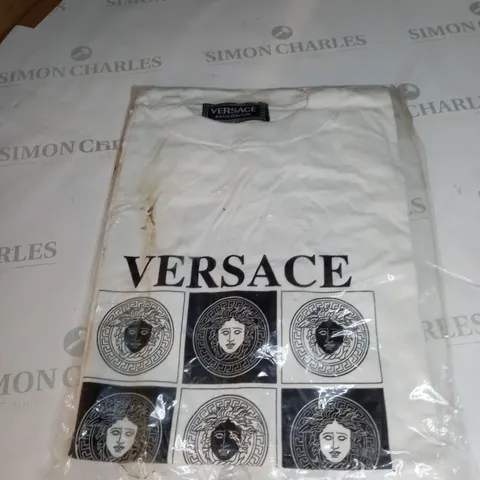 WHITE VERSACE T-SHIRT SIZE NOT SPECIFIED