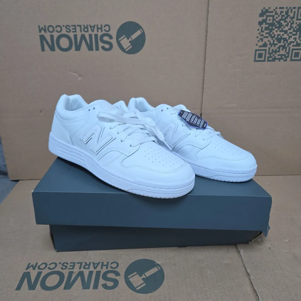 NEW BALANCE BB480L3W WHITE TRAINERS – UK 8 (US 8.5, D)