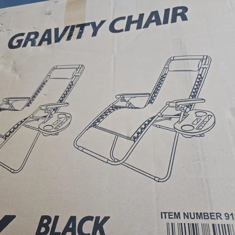 BOXED FINE GARDEN GRAVITY CHAIRS SET 