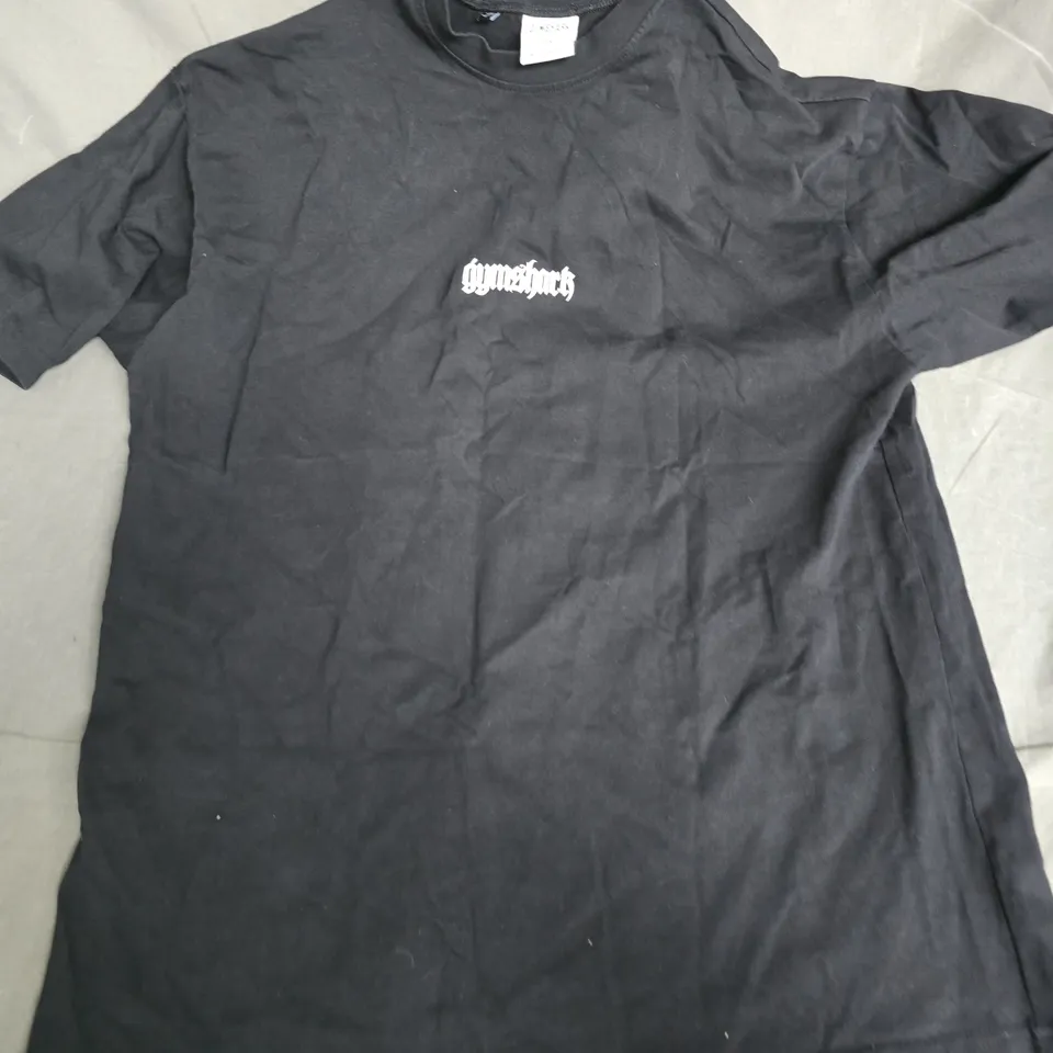 GYMSHARK BACK GRAPHIC TEE IN BLACK - OVERSIZED FIT XS