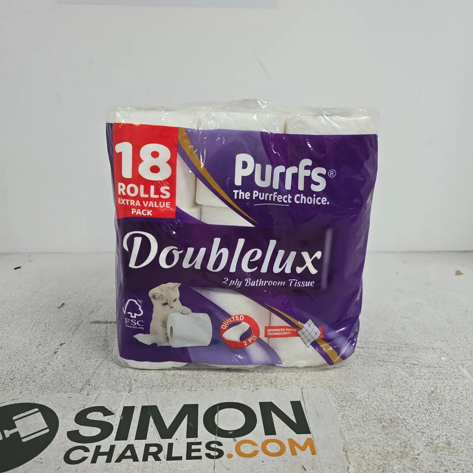 DOUBLELUX 2 PLY BATHROOM TISSUE 18 ROLL PACK