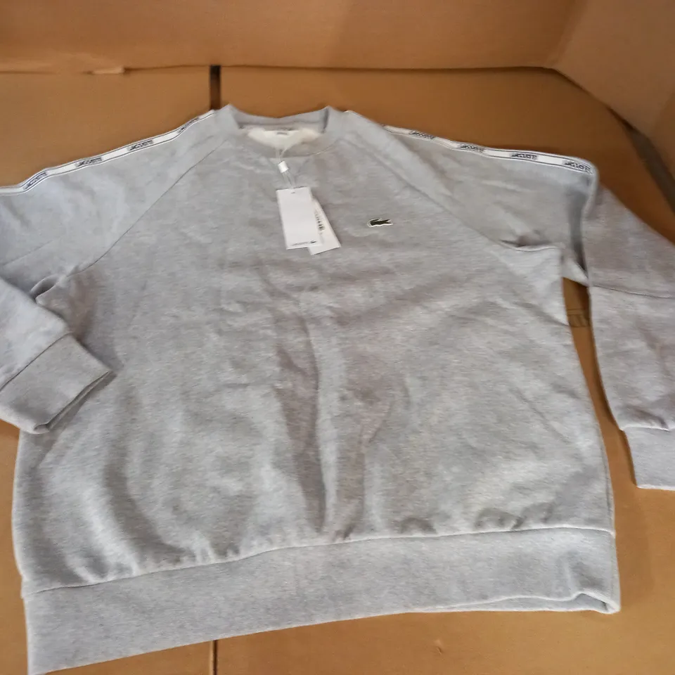 LACOSTE GREY TAPE CREW JUMPER - FR 5