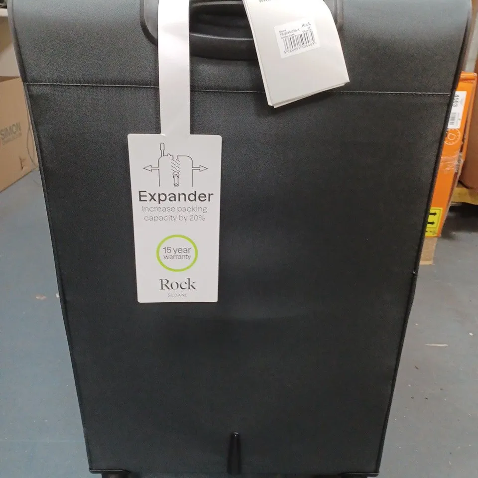 ROCK LUGGAGE SLOANE SOFTSHELL 8 WHEEL SUITCASE - CHARCOAL