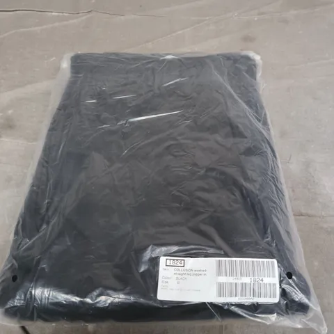 COLLUSION WASHED STRAIGHT LEG JOGGER – BLACK, SIZE M