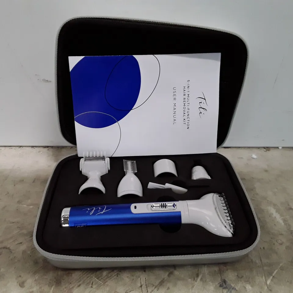 BOXED TILI 5-IN-1 MULTI-FUNCTION HAIR REMOVAL KIT - NAVY