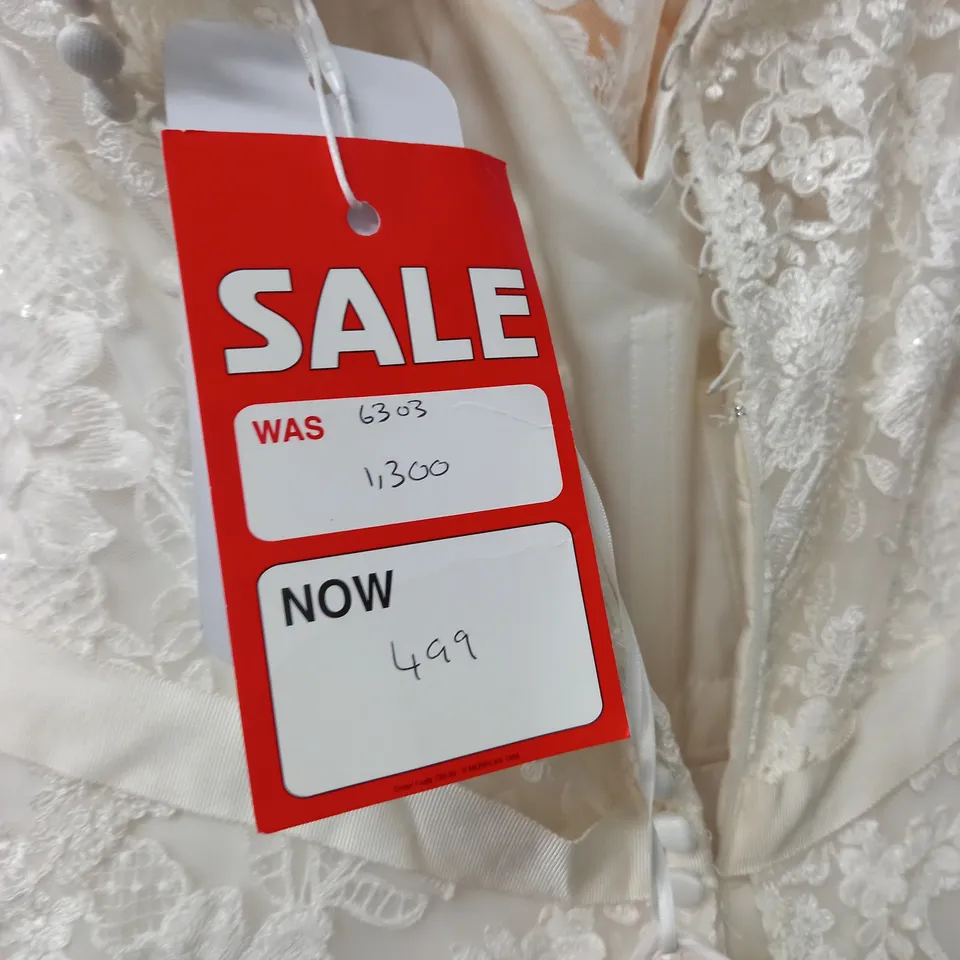 STELLA YORK EMBELLISHED WEDDING DRESS - UK 14
