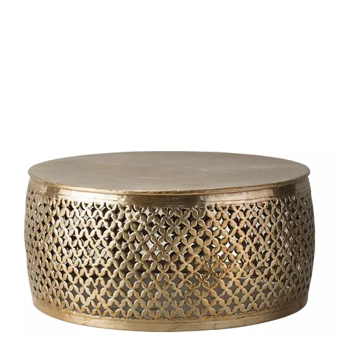 AALIYAH READY ASSEMBLED COFFEE TABLE - BRASS - COLLECTION ONLY
