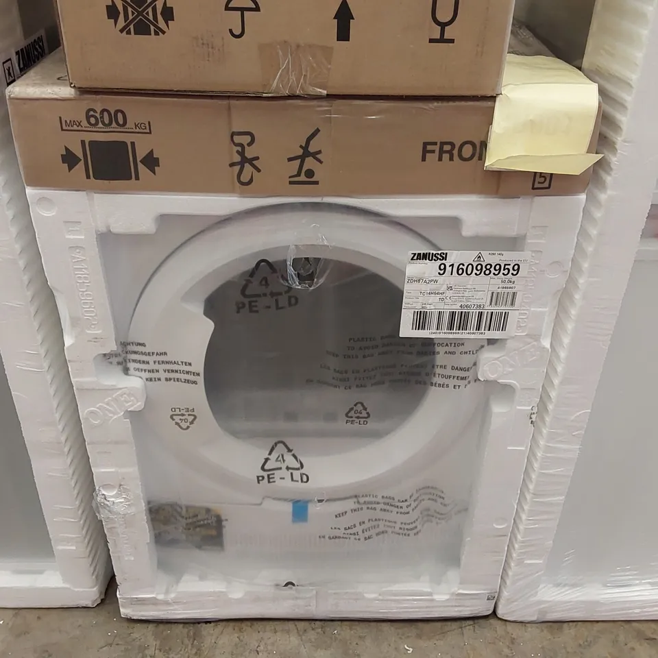 ZANUSSI ZDH87A2PW 8KG HEAT PUMP TUMBLE DRYER - WHITE - A++ RATED