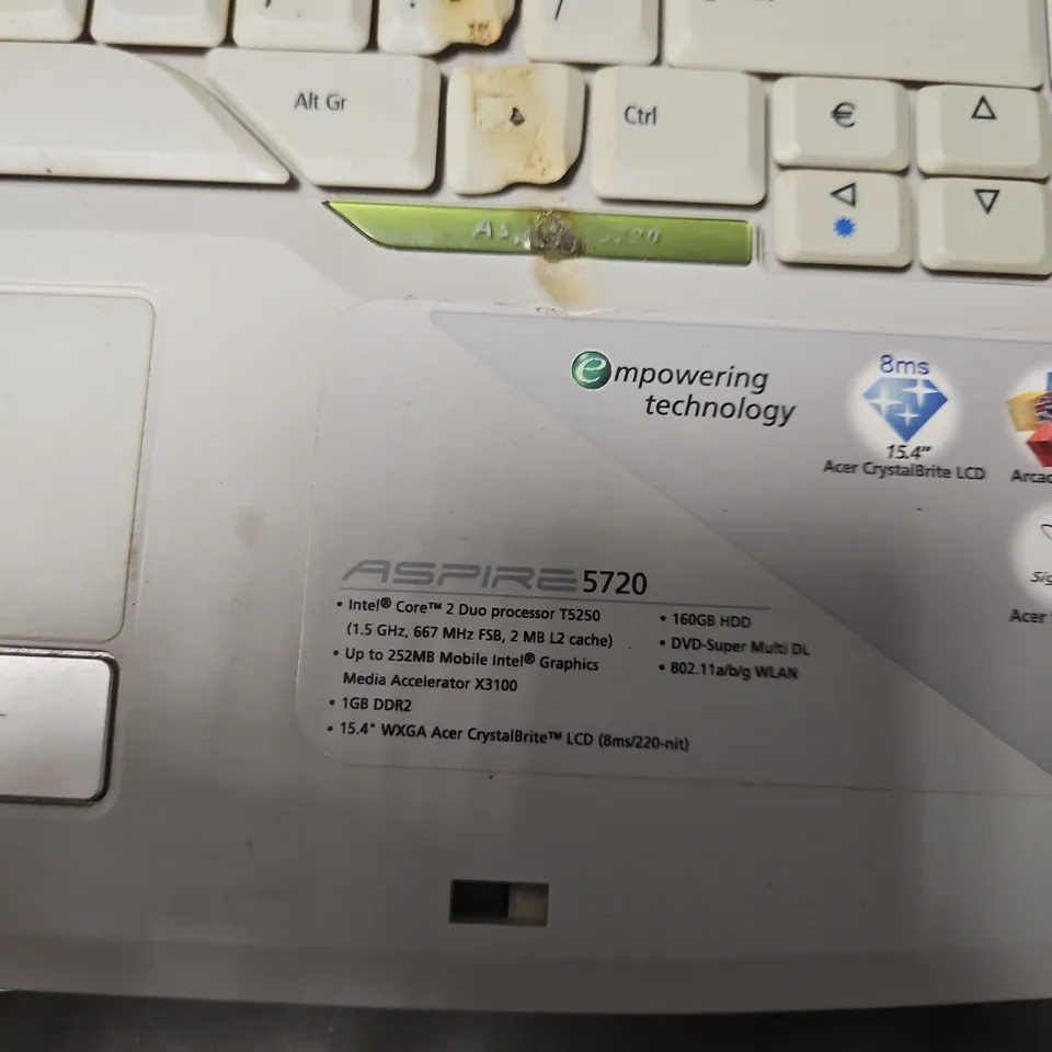 ACER ASPIRE 5720 LAPTOP – 15.4IN WXGA