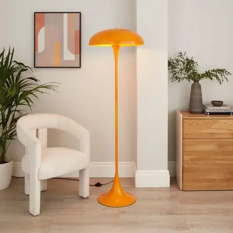 BOXED ELEMENTS LENNON 2 LIGHT FLOOR LAMP - ORANGE 