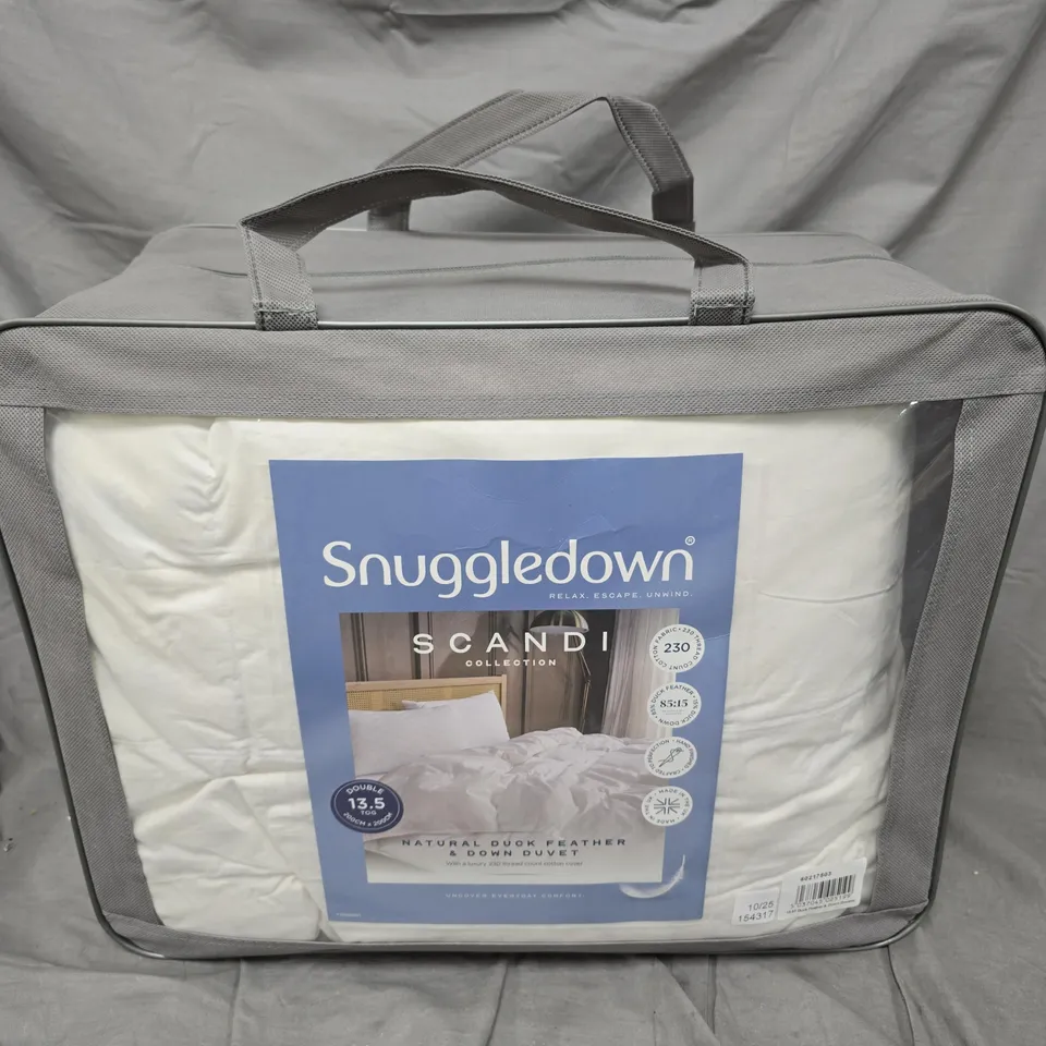 SNUGGLEDOWN SCANDI COLLECTION NATURAL DUCK FEATHER & DOWN DUVET – 200X200CM