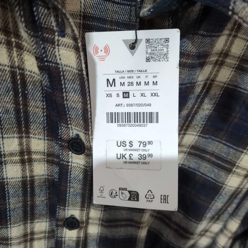 ZARA WOMEN'S FLANNEL SHIRT DRESS - SIZE M