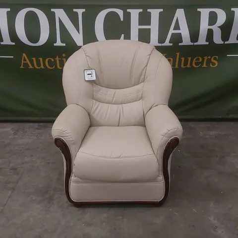 QUALITY DESIGNER ITALIAN MADE LEATHER ARM CHAIR