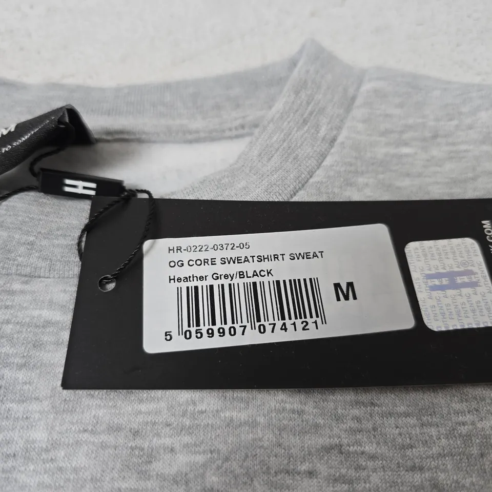 HOODRICH OG CORE SWEATSHIRT – HEATHER GREY/BLACK – SIZE M