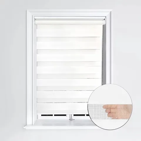 BOXED LISTER CARTWRIGHT DAY AND NIGHT/ZEBRA BLINDS, PREMIUM QUALITY DOUBLE ROLLER, VISION BLINDS (WHITE, 180 x 165cm)
