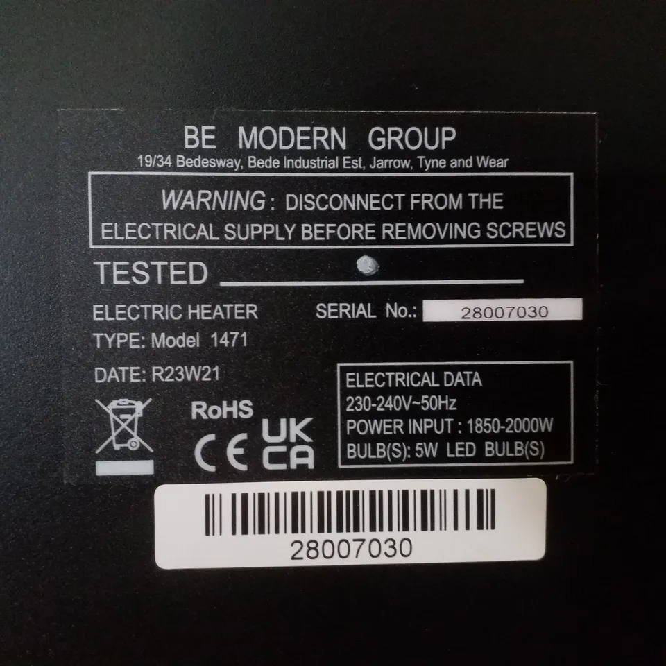 BOXED BE MODERN ELECTRIC HEATER 